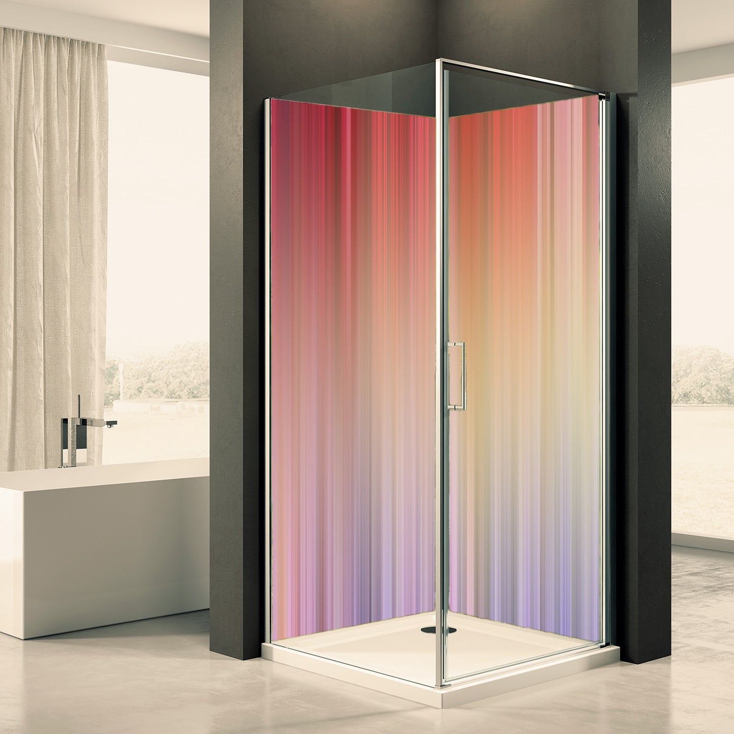 Shower back wall abstract 16 motif 0381