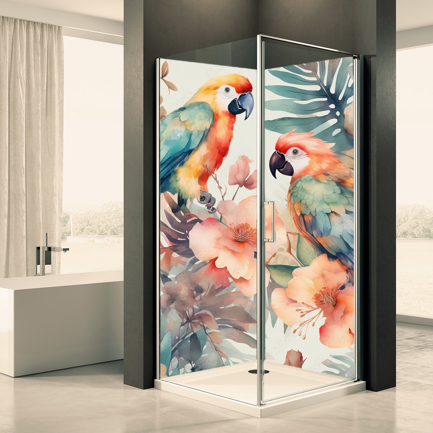 Doucheachterwand Aken Dommotief 0032