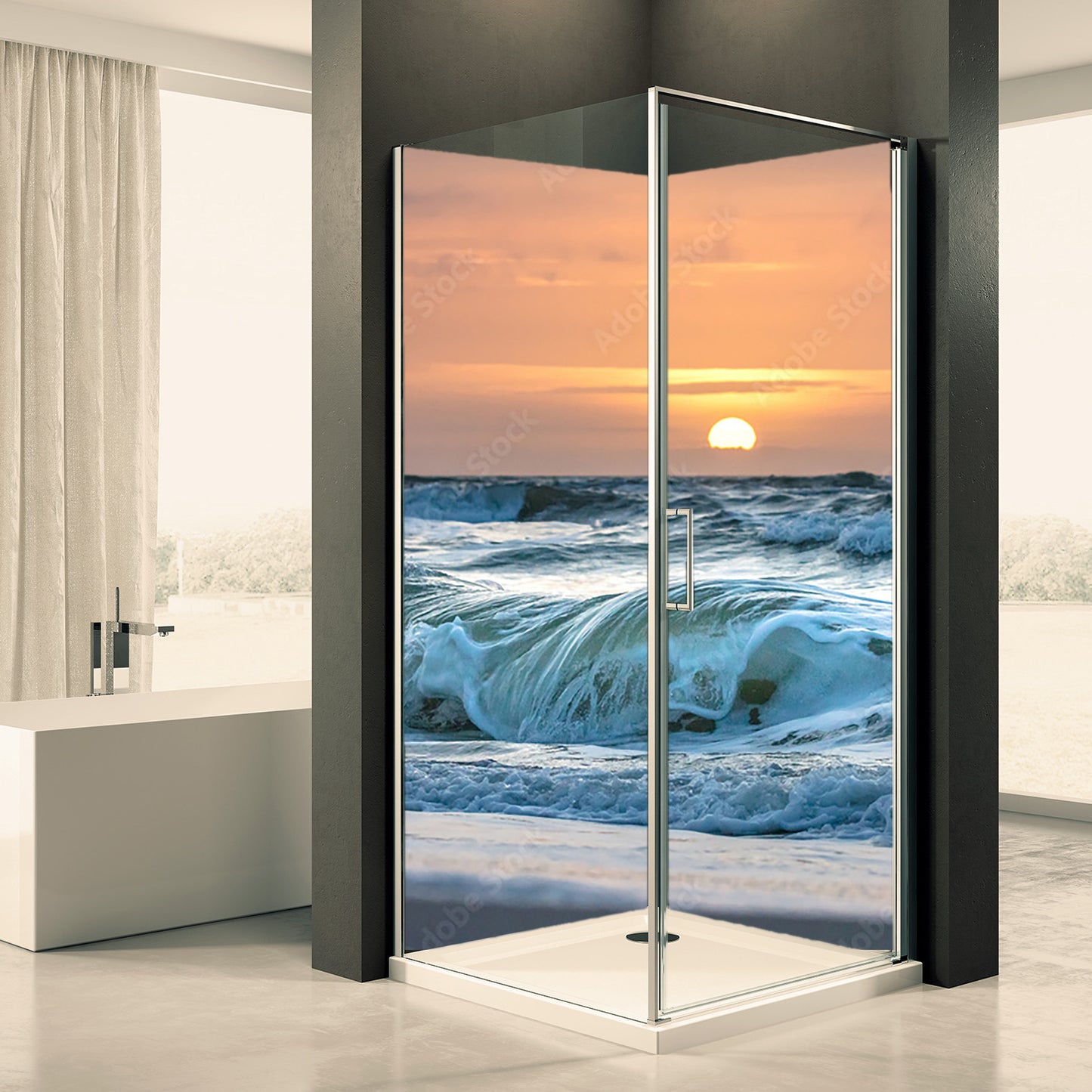 Shower back wall Aachen Cathedral motif 0032