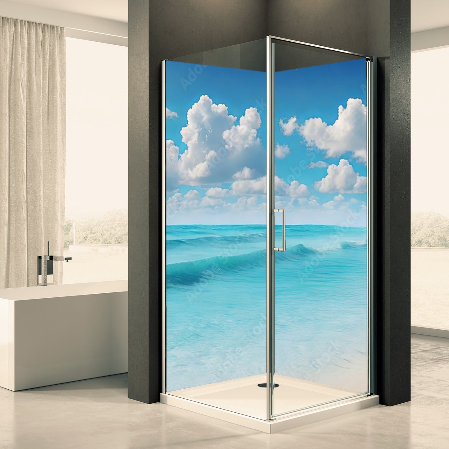 Doucheachterwand Aken Dommotief 0032