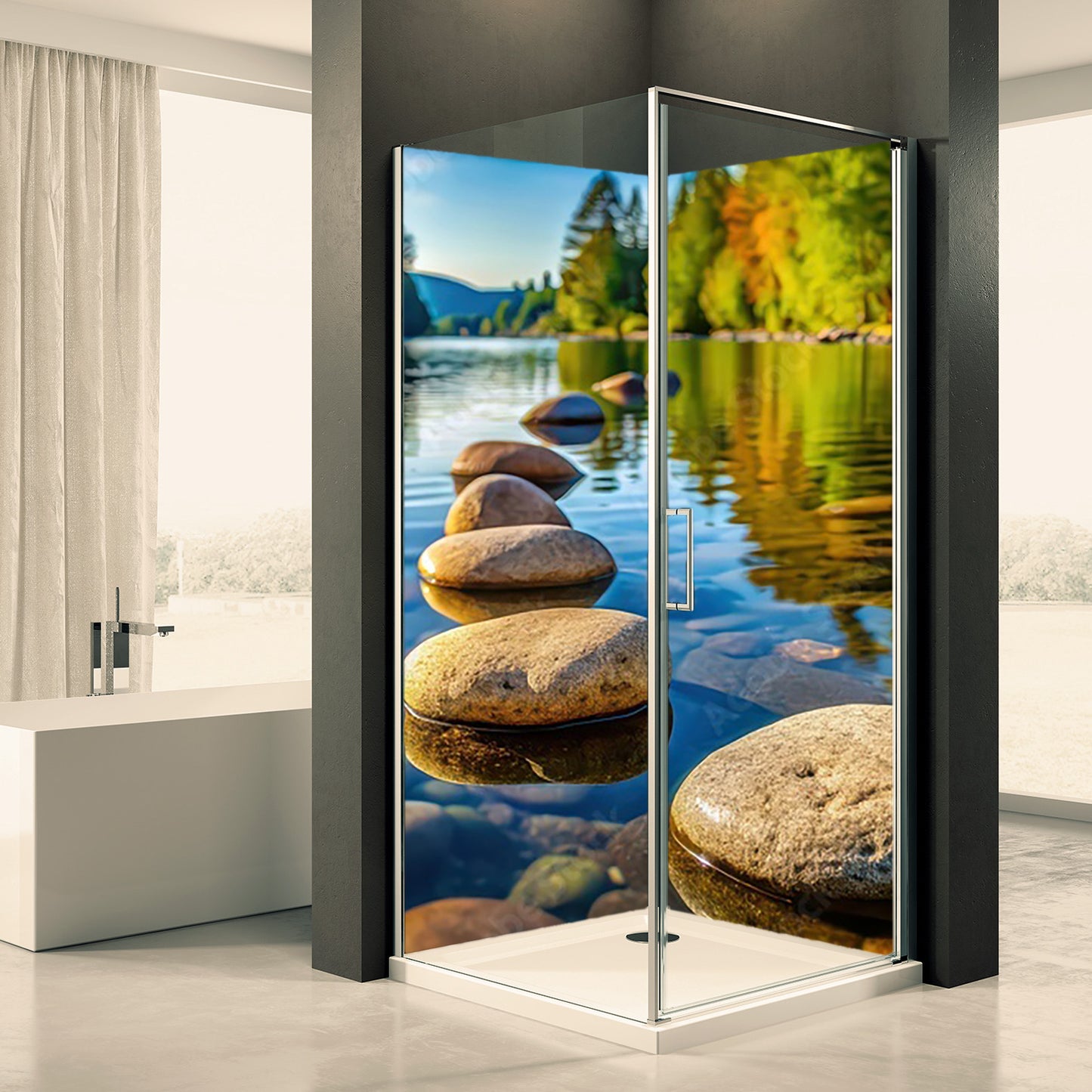 Doucheachterwand Aken Dommotief 0032