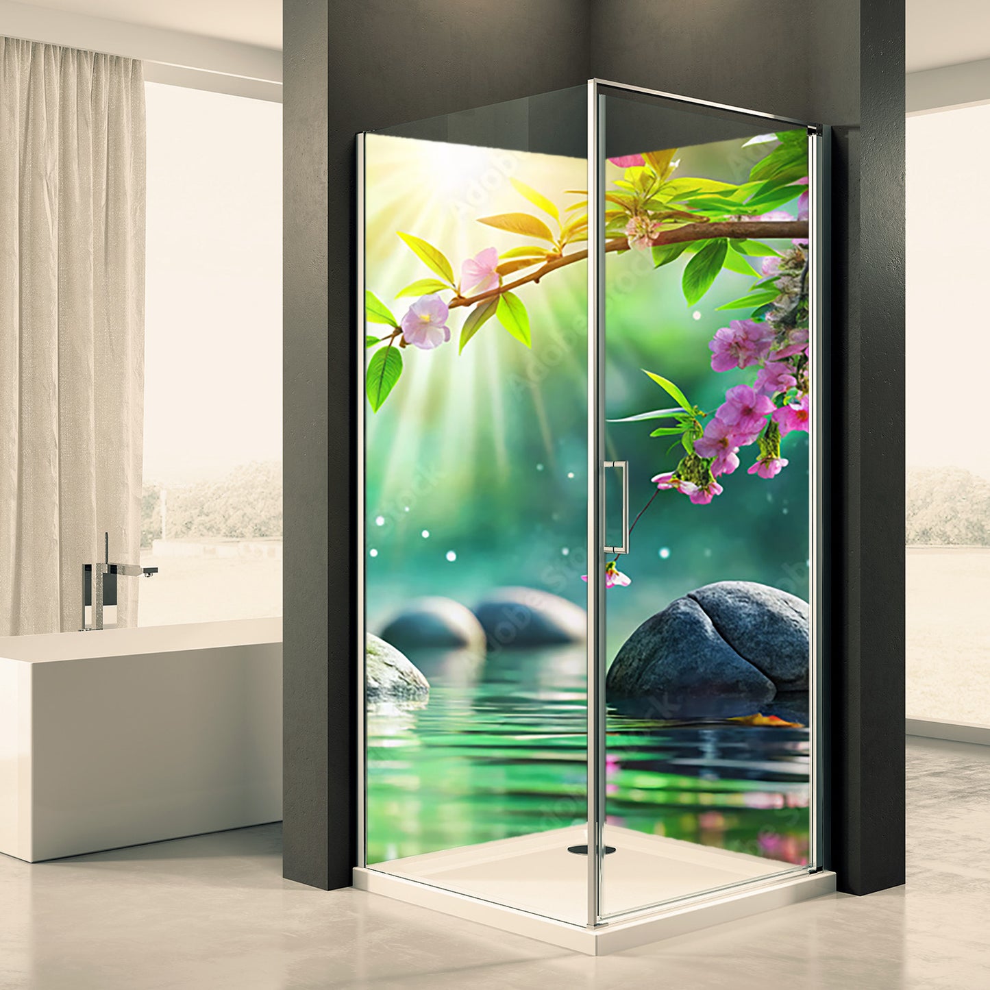 Doucheachterwand Aken Dommotief 0032