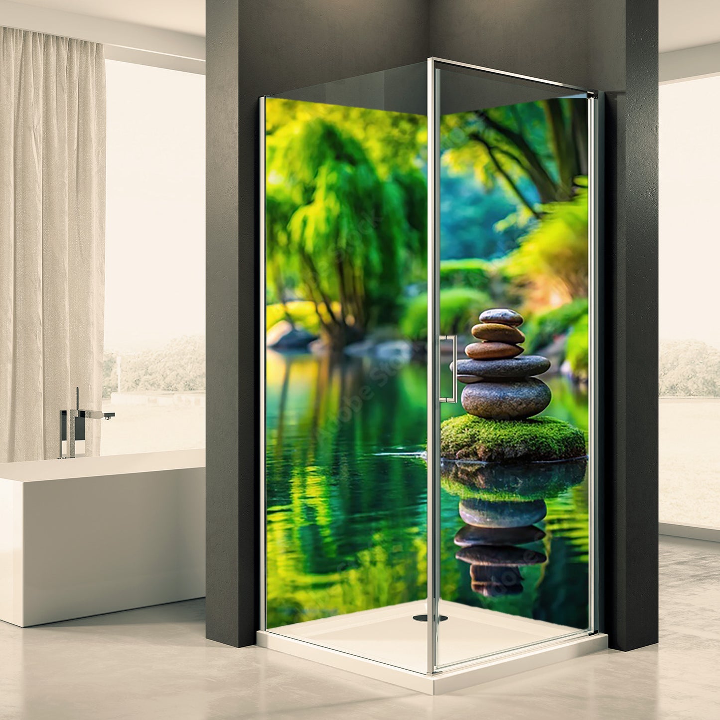 Doucheachterwand Aken Dommotief 0032