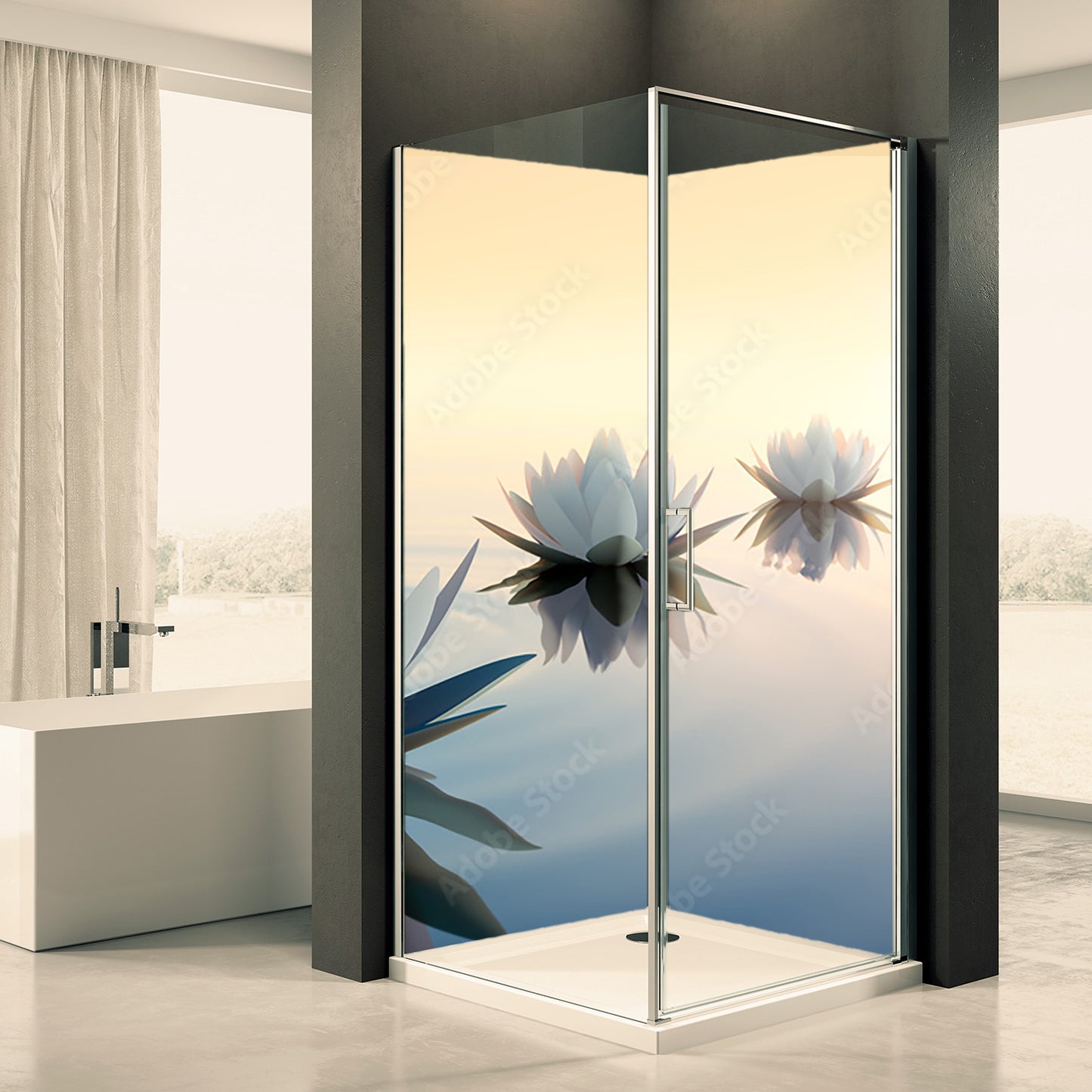 Doucheachterwand Aken Dommotief 0032