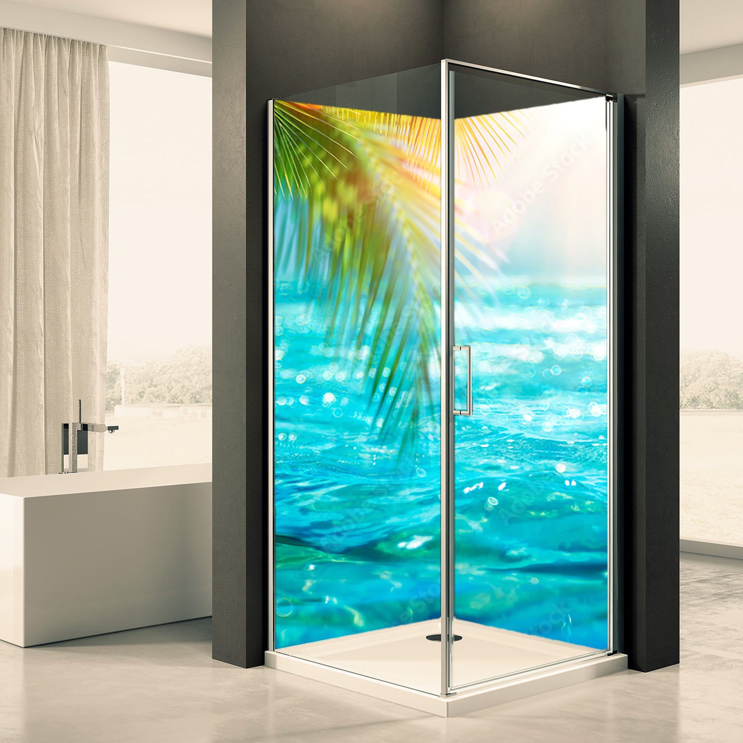 Doucheachterwand Aken Dommotief 0032