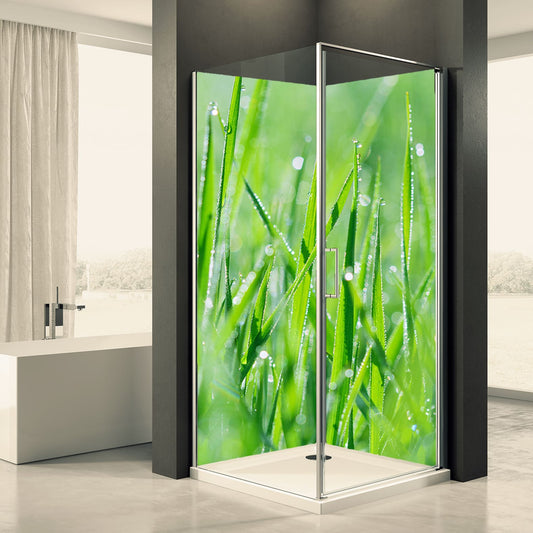 Shower back wall grass motif 0049