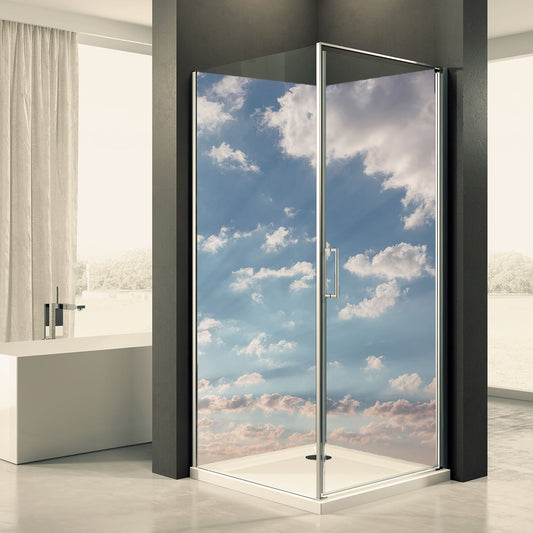 Shower back wall sky sunshine motif 0059