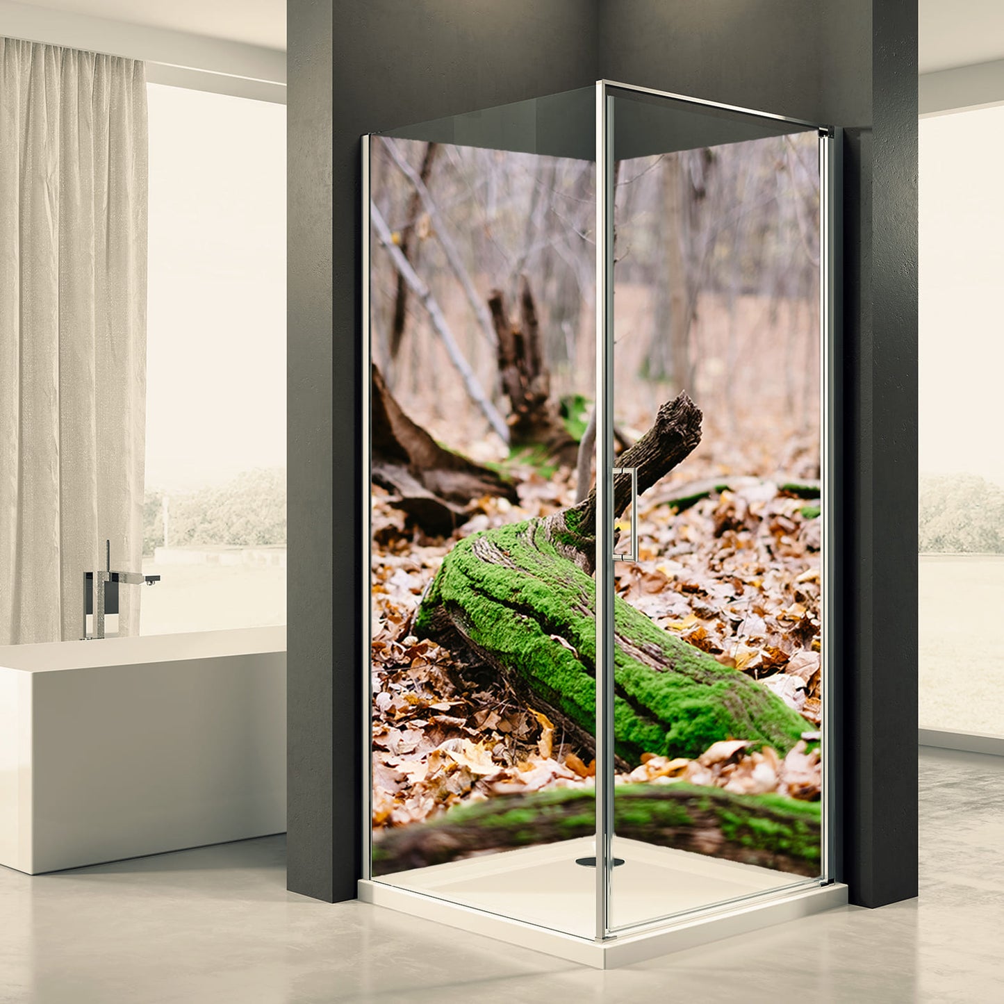 Shower back wall forest 2 motif 0079