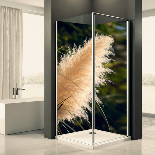 Shower back wall pampas grass motif 0095