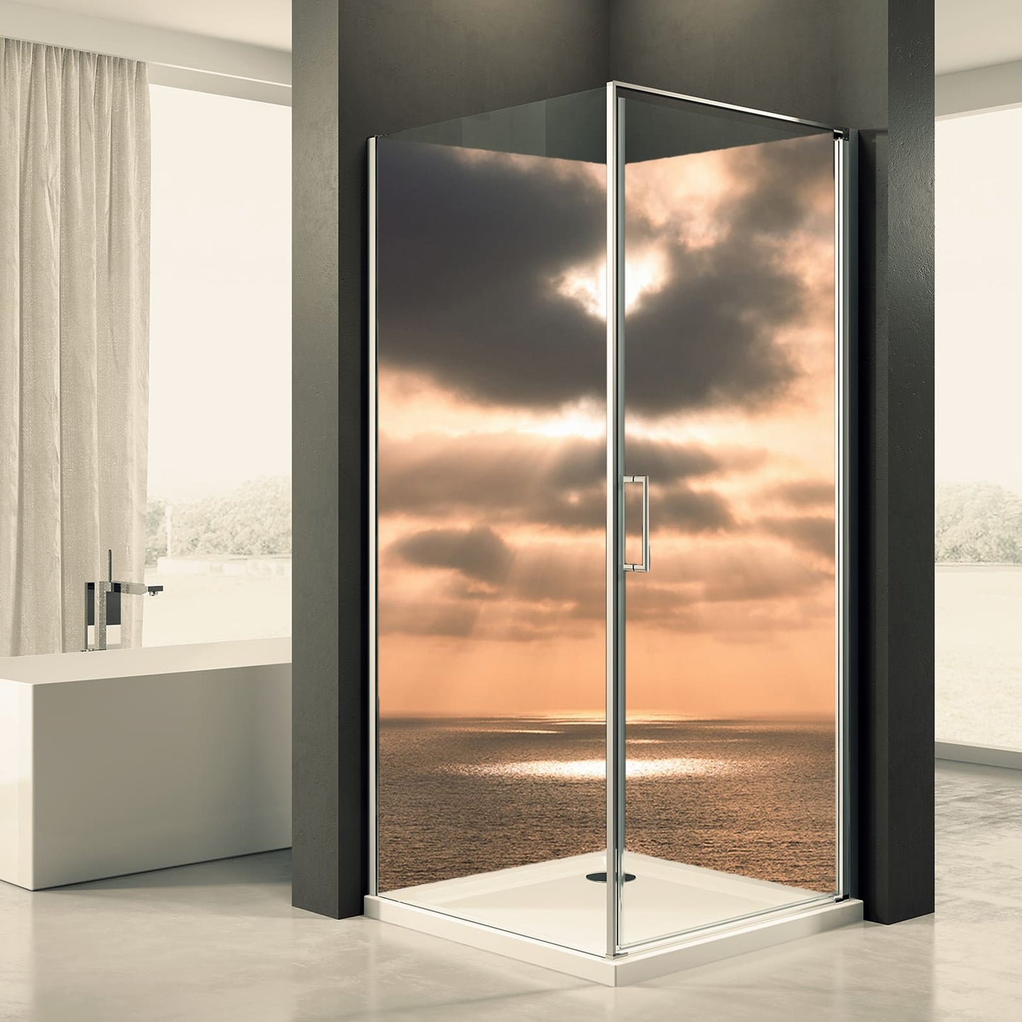 Shower back wall sky 2 motif 0104