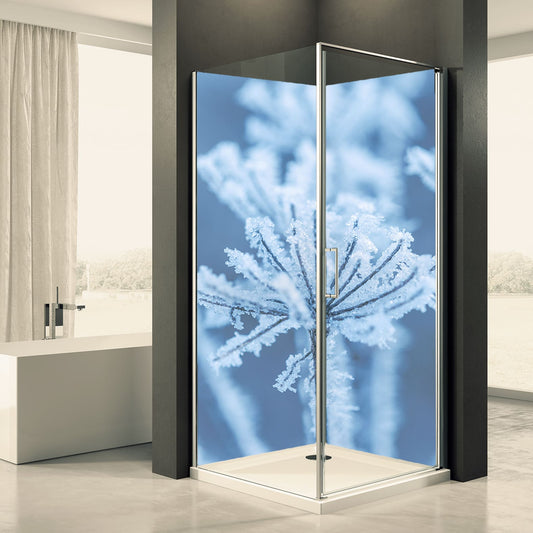 Shower back wall ice flower motif 0115