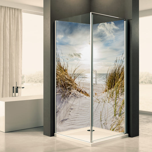 Shower back wall sand dunes motif 0194