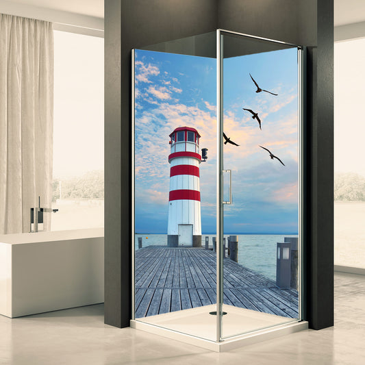 Shower back wall lighthouse 2 motif 0198