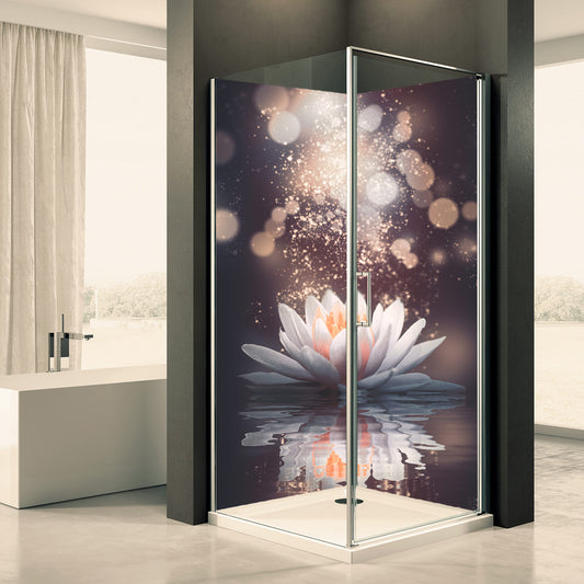 Shower back wall Zen Lotus 2 motif 0231