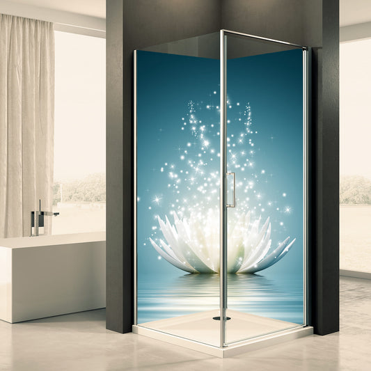 Shower back wall Zen Lotus 4 motif 0233