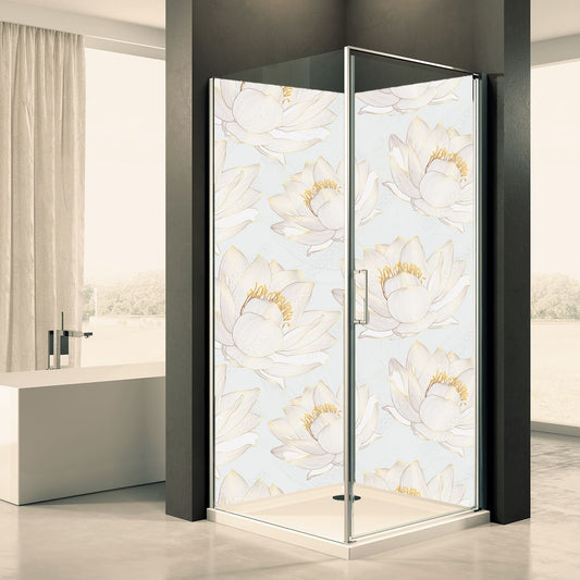 Shower back wall Zen Lotus 6 motif 0235