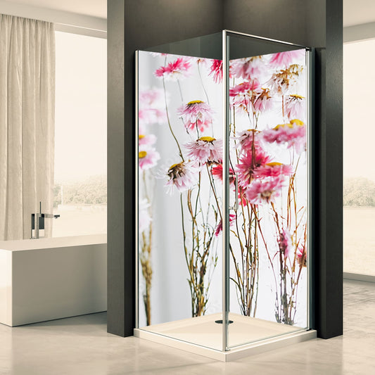 Shower back wall dried flowers 3 motif 0243