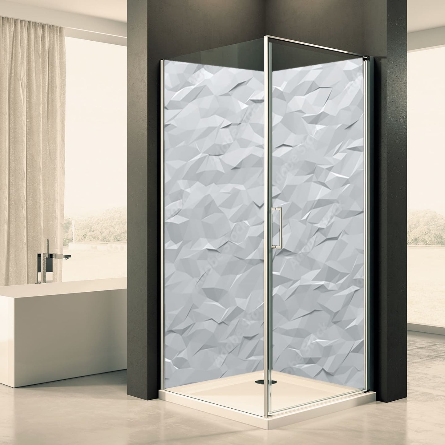 Shower back wall Polygon 2 motif 0268