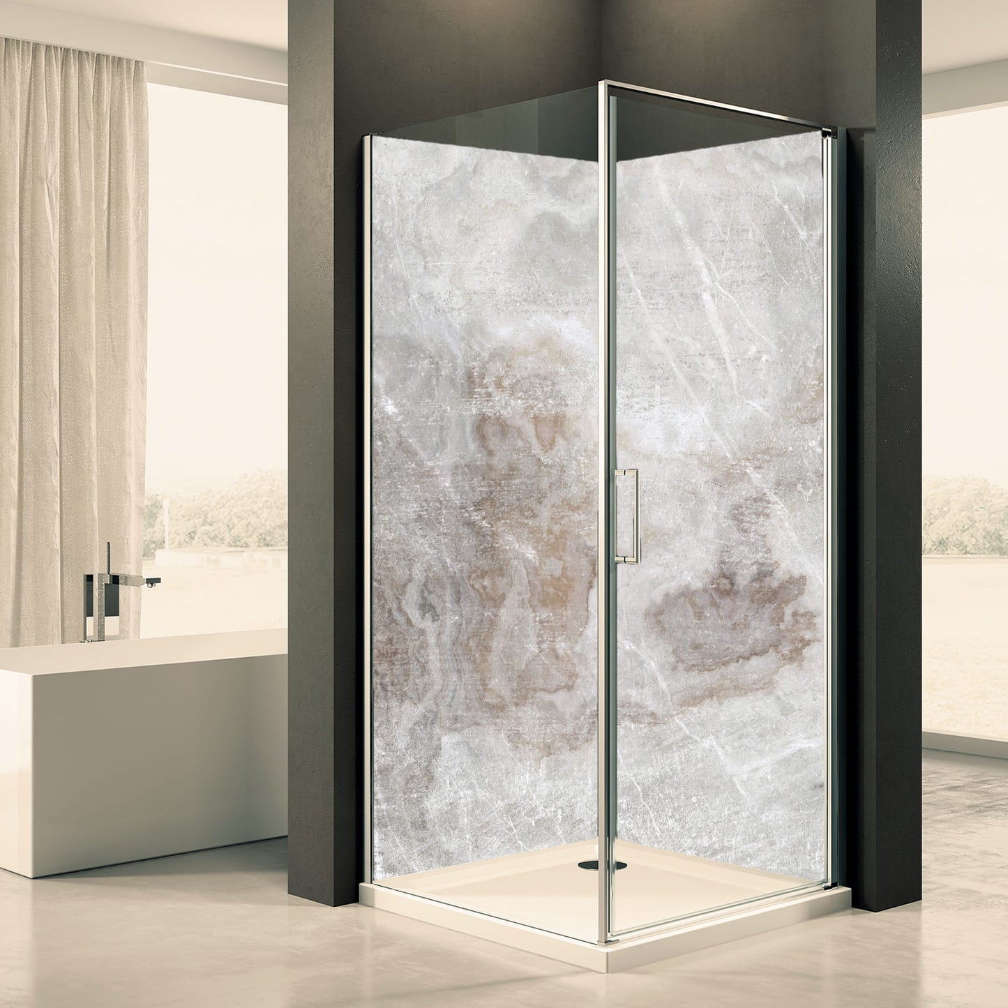 Shower back wall natural stone 2 motif 0282