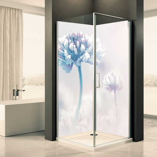 Shower back wall pastel clover motif 0292