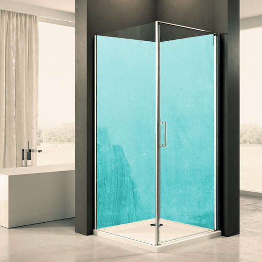 Shower back wall blue green 5 motif 0349