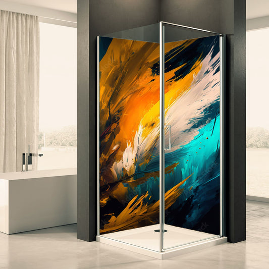 Shower back wall abstract 2 motif 0367