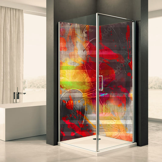 Shower back wall abstract 6 motif 0371