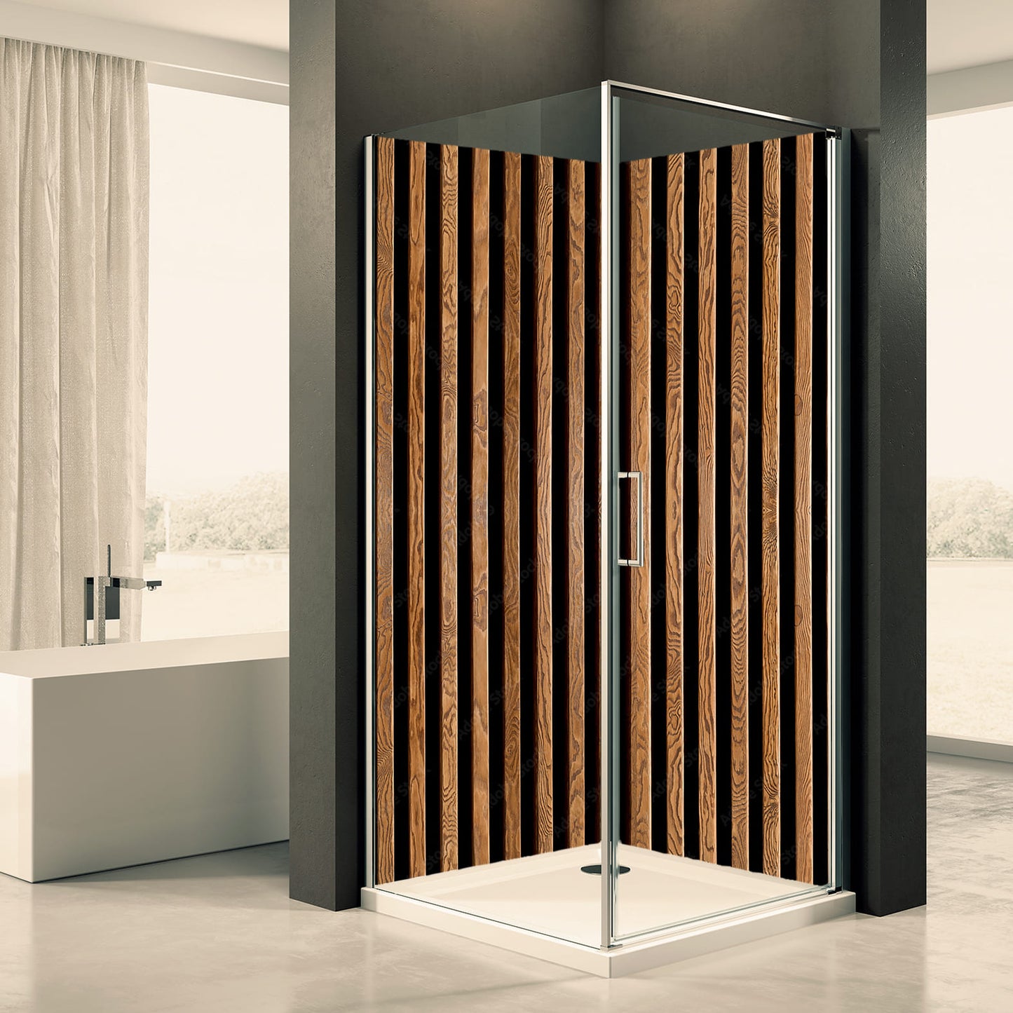 Shower back wall panels 3 motif 0390