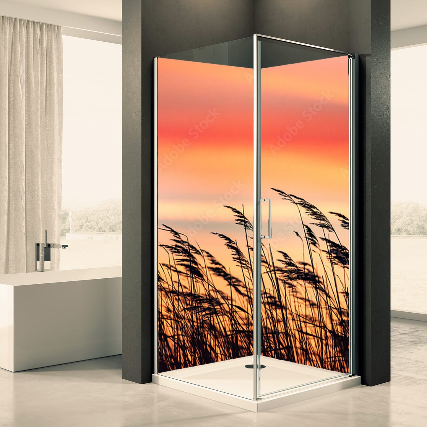 Shower back wall nature 9 motif 0409