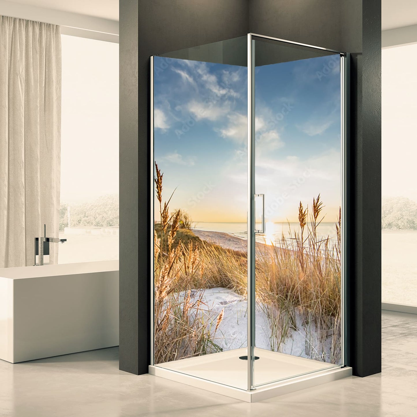 Shower back wall nature sea 12 motif 0421