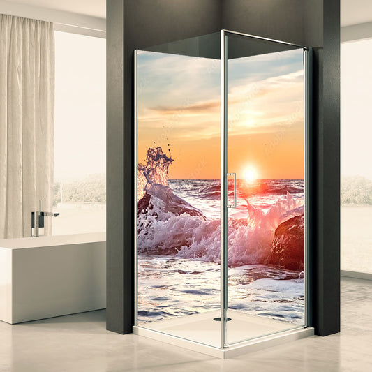 Shower back wall nature sea 18 motif 0427