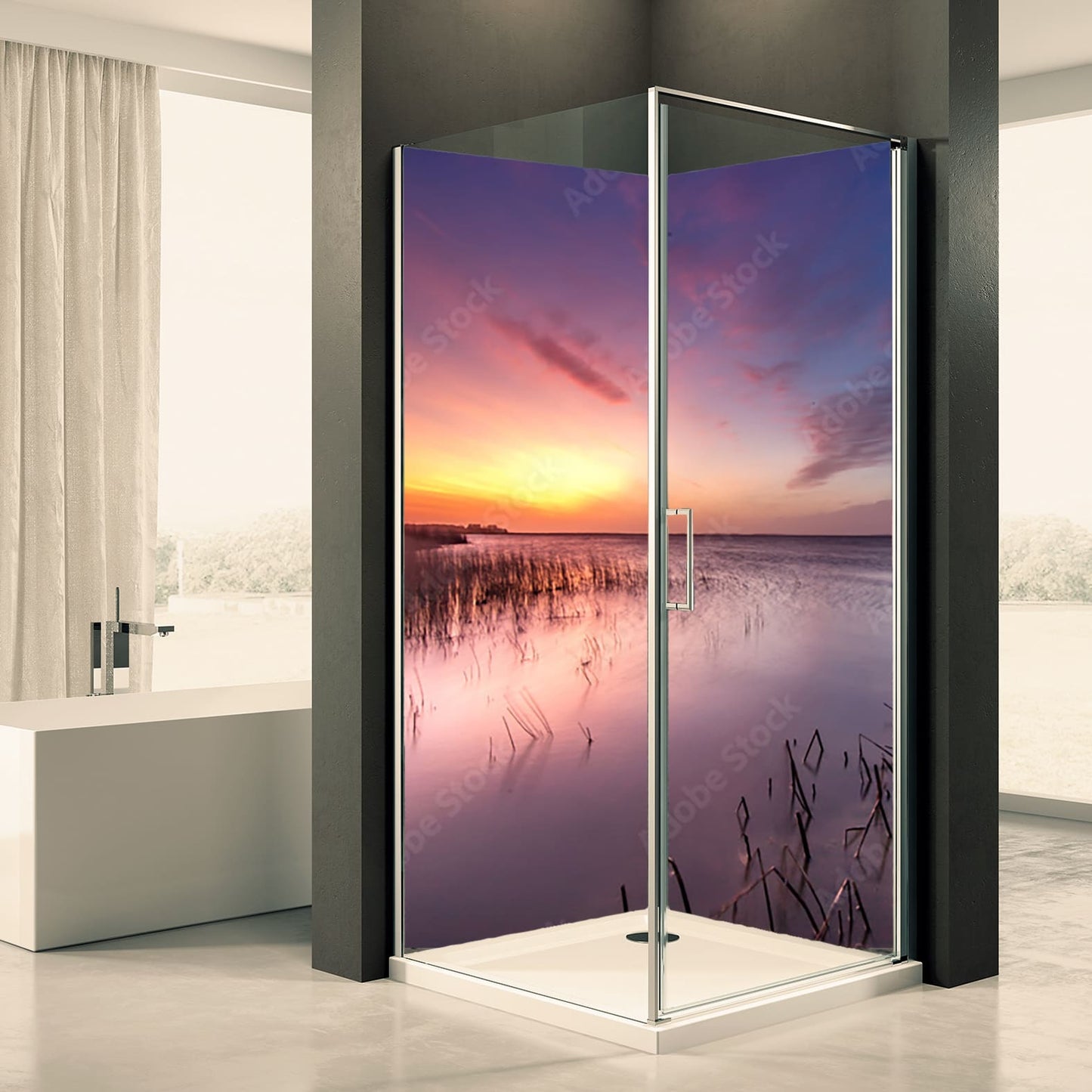 Shower back wall nature sea 21 motif 0430