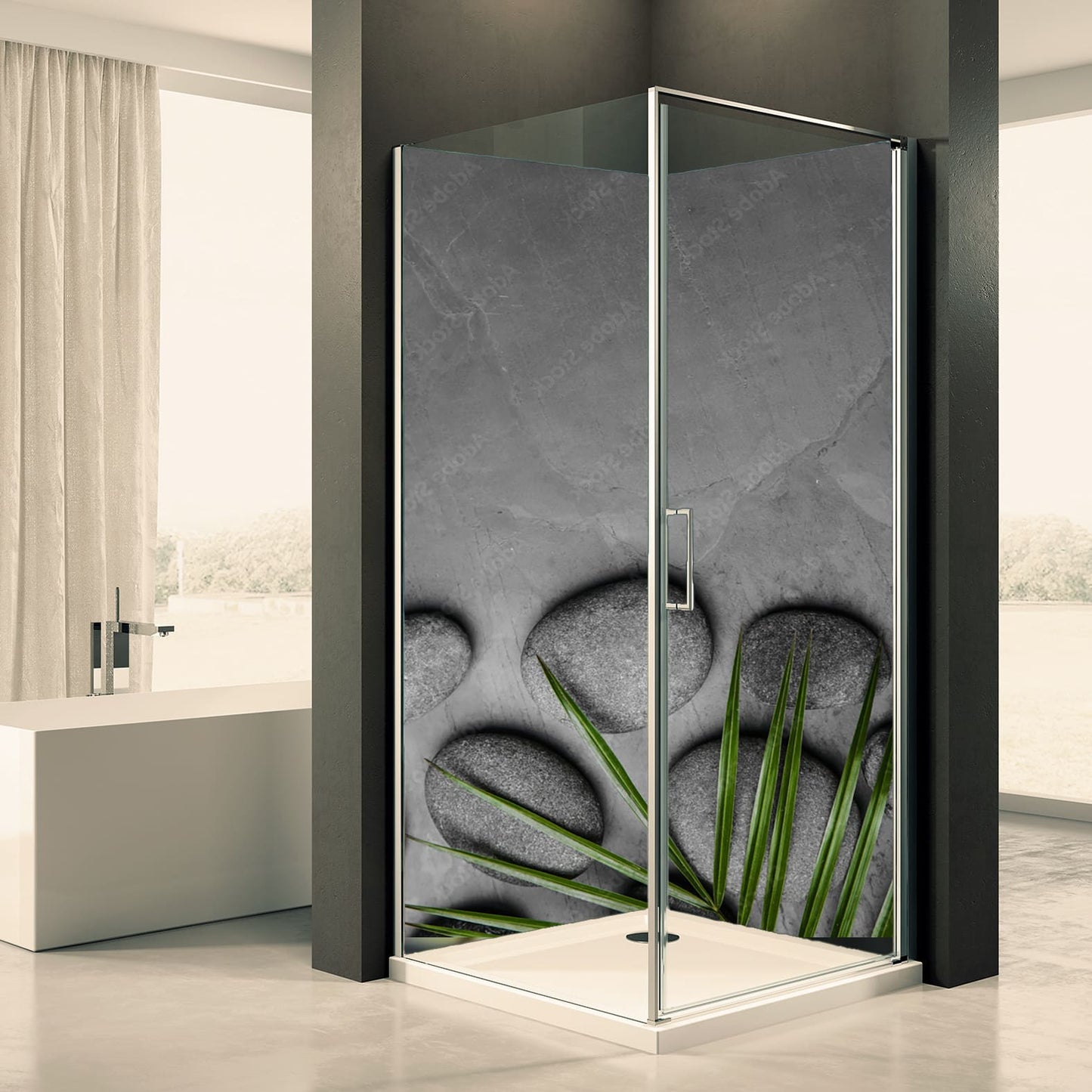 Shower back wall Zen 3 motif 0443