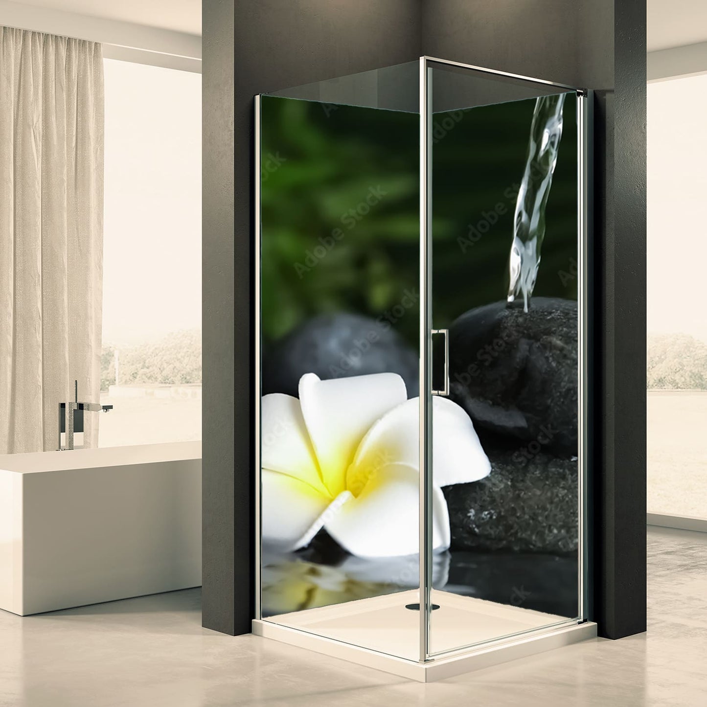 Shower back wall Zen 4 motif 0444