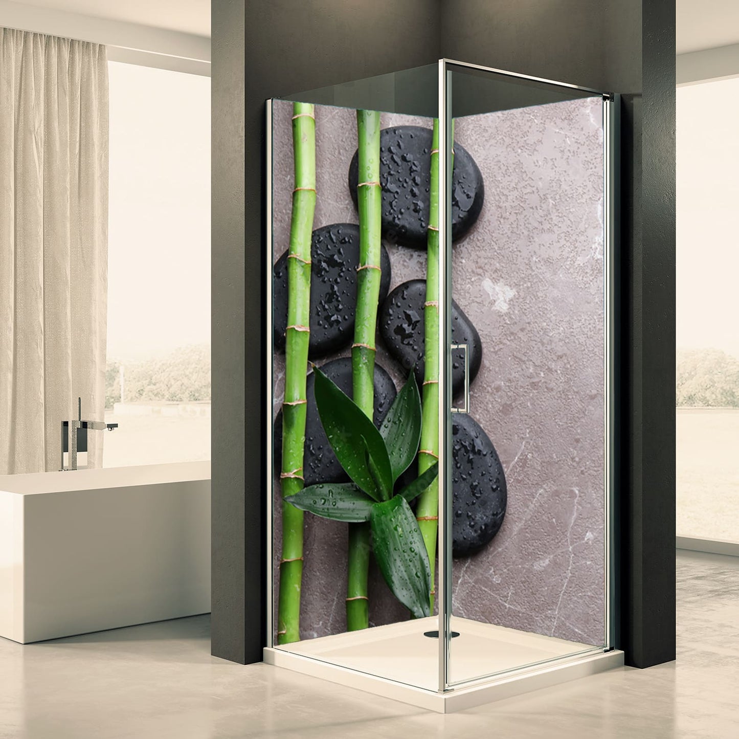 Shower back wall Zen 5 motif 0445