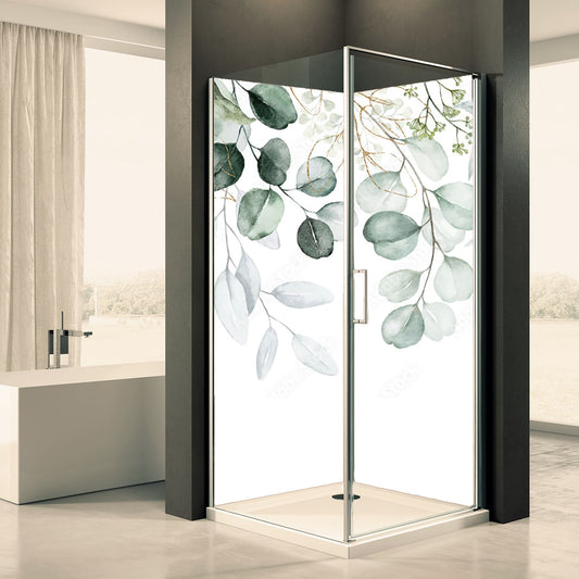 Shower back wall Eucalyptus motif 0451