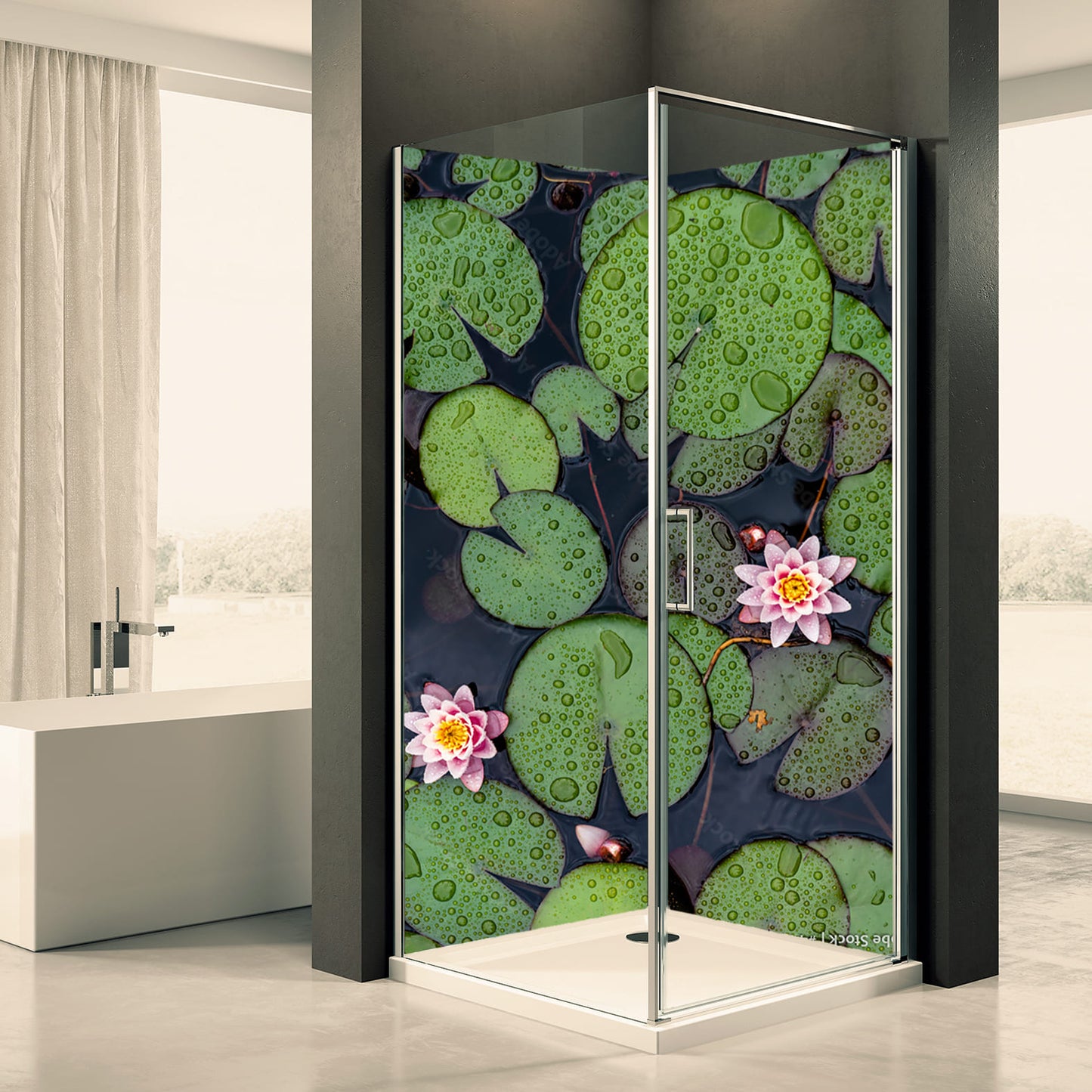 Shower back wall Zen Garden 3 motif 0461