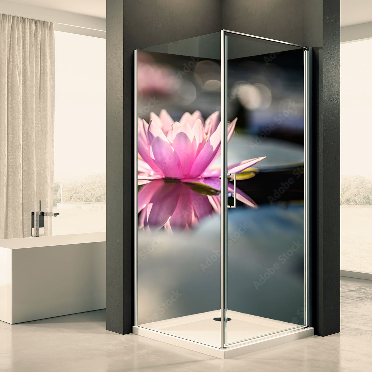 Shower back wall Zen Garden 4 motif 0462