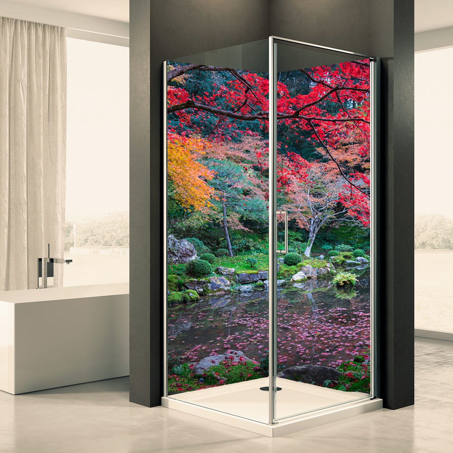 Shower back wall Zen Garden 8 motif 0466