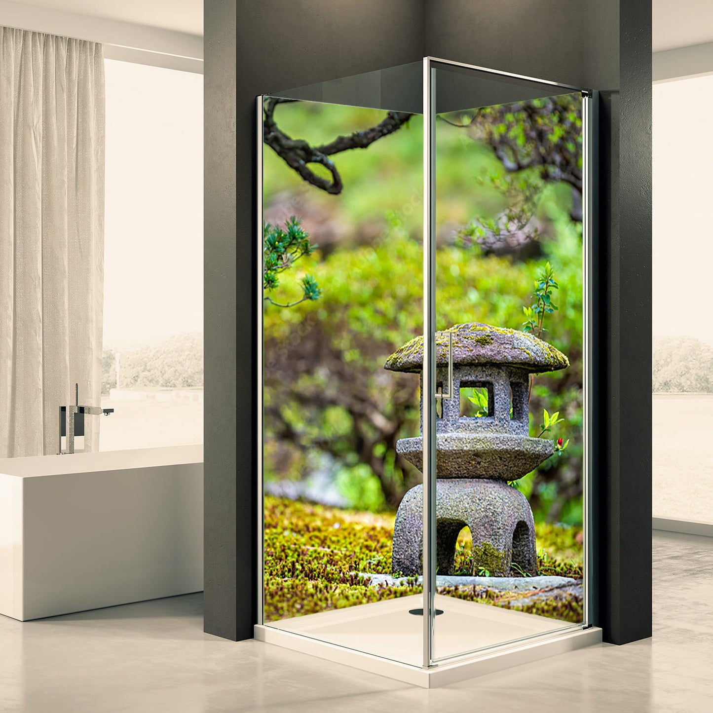 Shower back wall Zen Garden 7 motif 0465