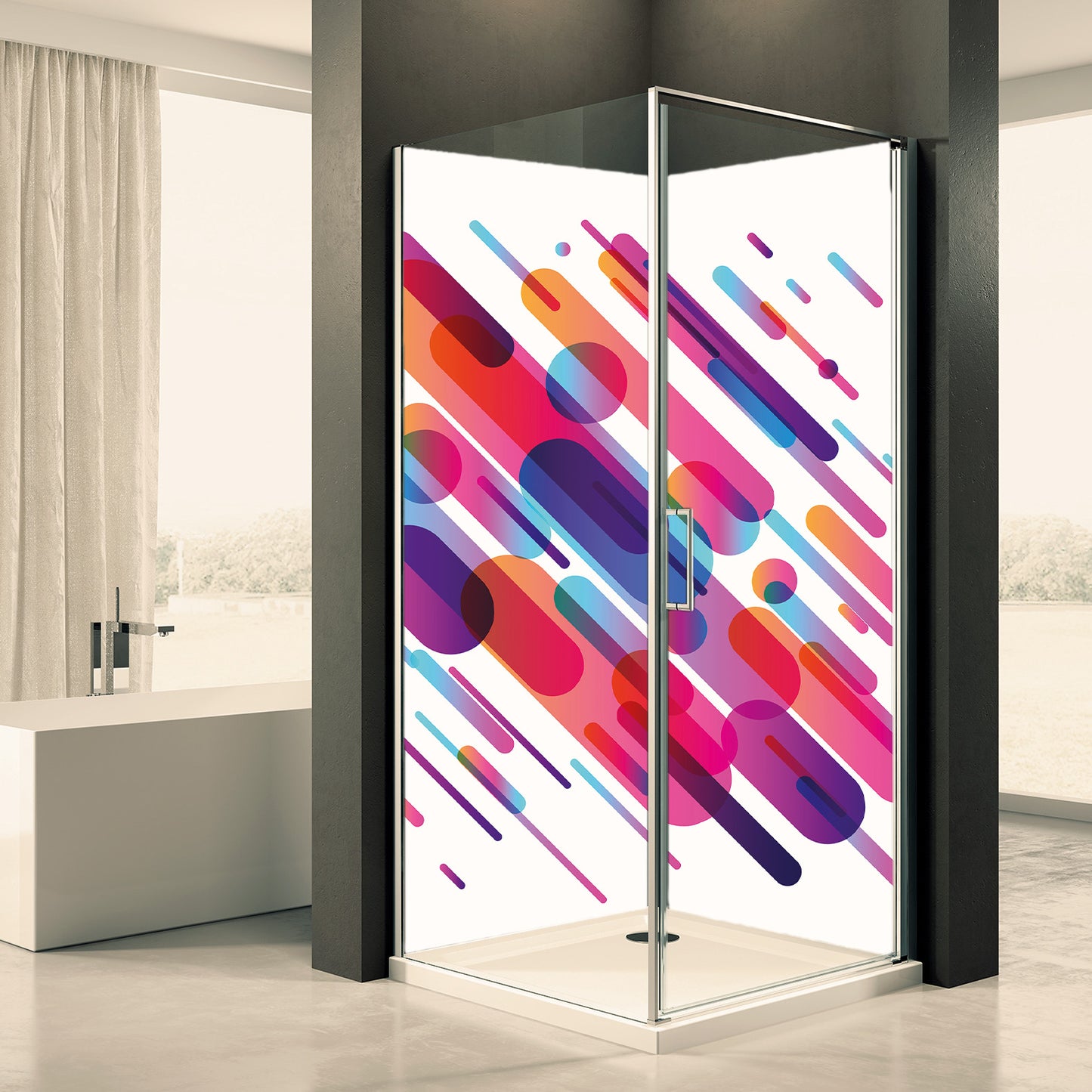 Shower back wall Aachen Cathedral motif 0032