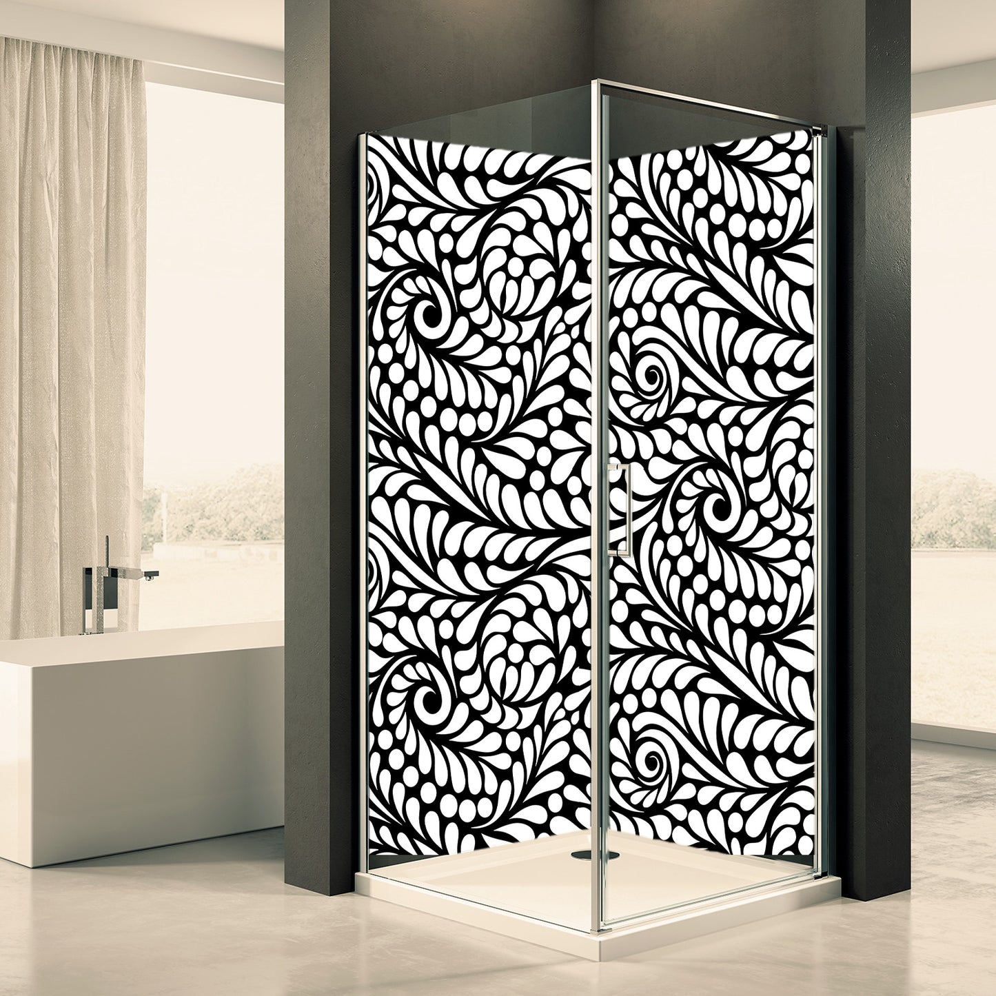 Doucheachterwand Aken Dommotief 0032