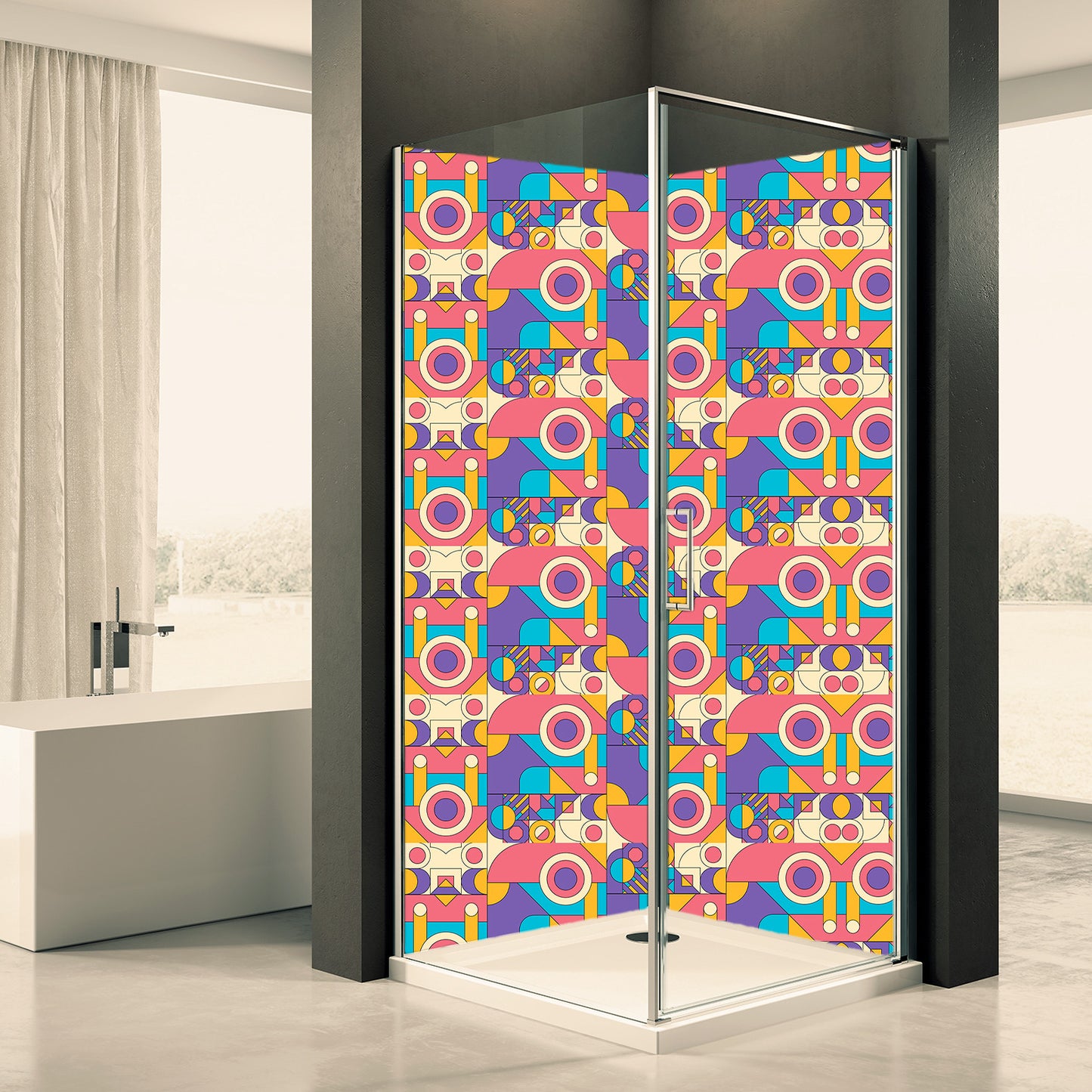 Doucheachterwand Aken Dommotief 0032