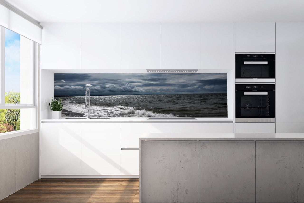 Kitchen back wall sea motif 0004