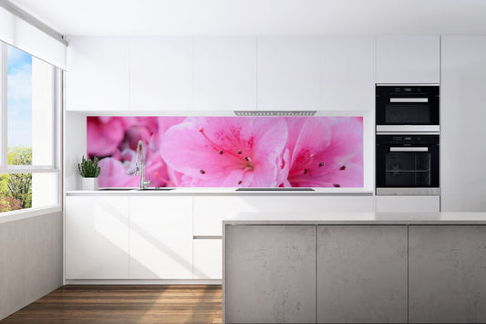 Kitchen back wall flower motif 0030