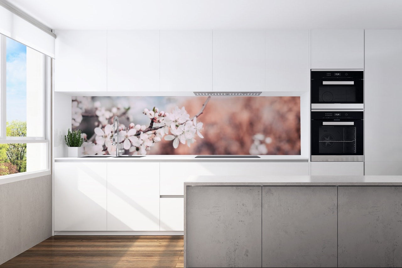 Kitchen back wall tree blossom 3 motif 0065