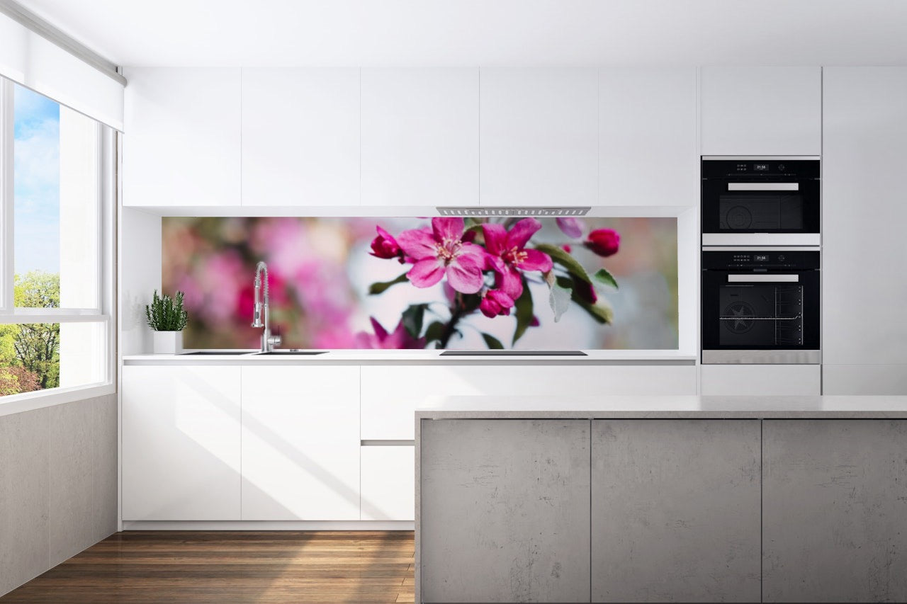 Kitchen back wall tree blossom 2 motif 0066