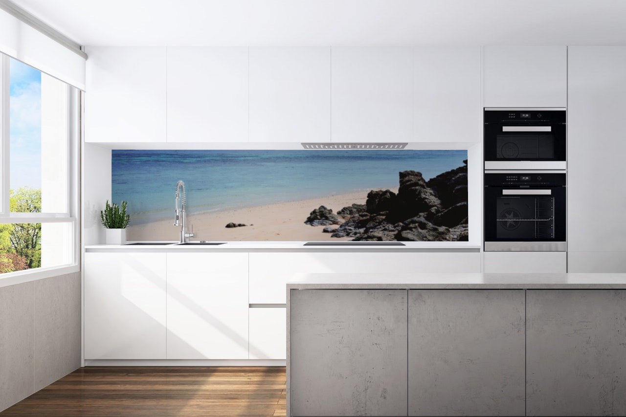 Kitchen back wall sandy beach 3 motif 0075