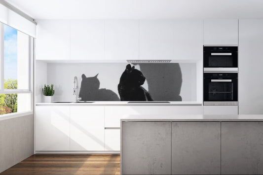 Kitchen back wall cat motif 0085