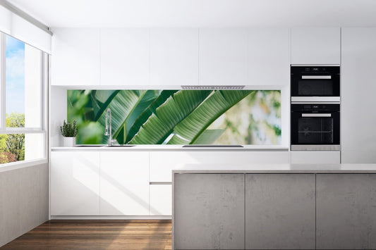 Kitchen back wall palm leaf 2 motif 0094